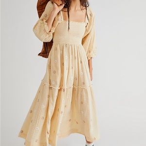 free people dahlia embroidered maxi dress